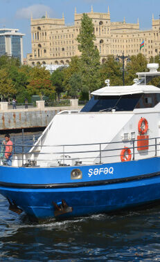 Enjoy a boat trip on the Baku Boulevard