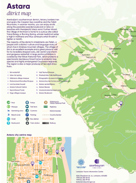 Astara district map & Lankaran-Astara regional map