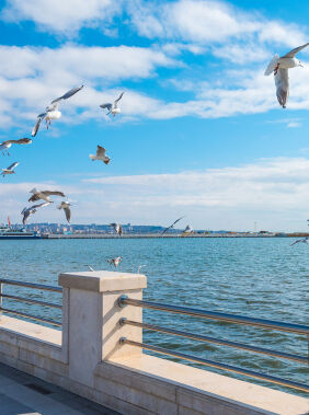 Stroll along Caspian seaside boulevard